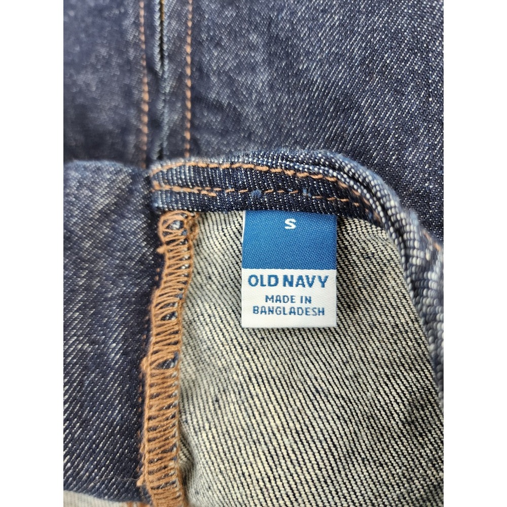 Old Navy Womens Dark Wash Denim Midi Fit and Flare Square Neck Dress Small NWT - Picture 4 of 10